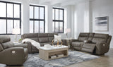 Roman Leather Power Sofa & Loveseat