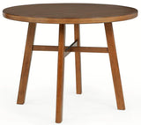 Rose Round Brown Counter Height Table w/ 4 Chairs