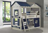 Star Gazer Twin/ Twin Bunk Bed with Blue Tent