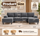 Suriel Corduroy Sectional – Grey
