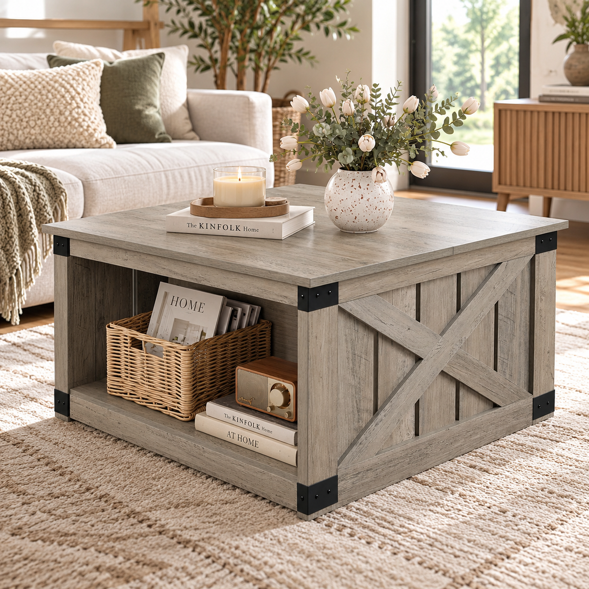 Havenbrook Farmhouse Square Coffee Table