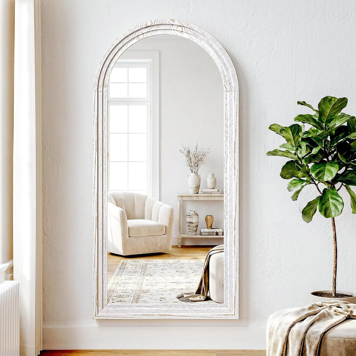 Wiss Rustic Floor Mirror
