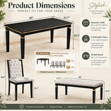 Zayn Table w/ 6 Chairs and Bench