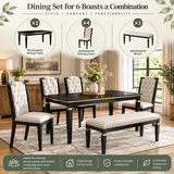 Zayn Table w/ 6 Chairs and Bench