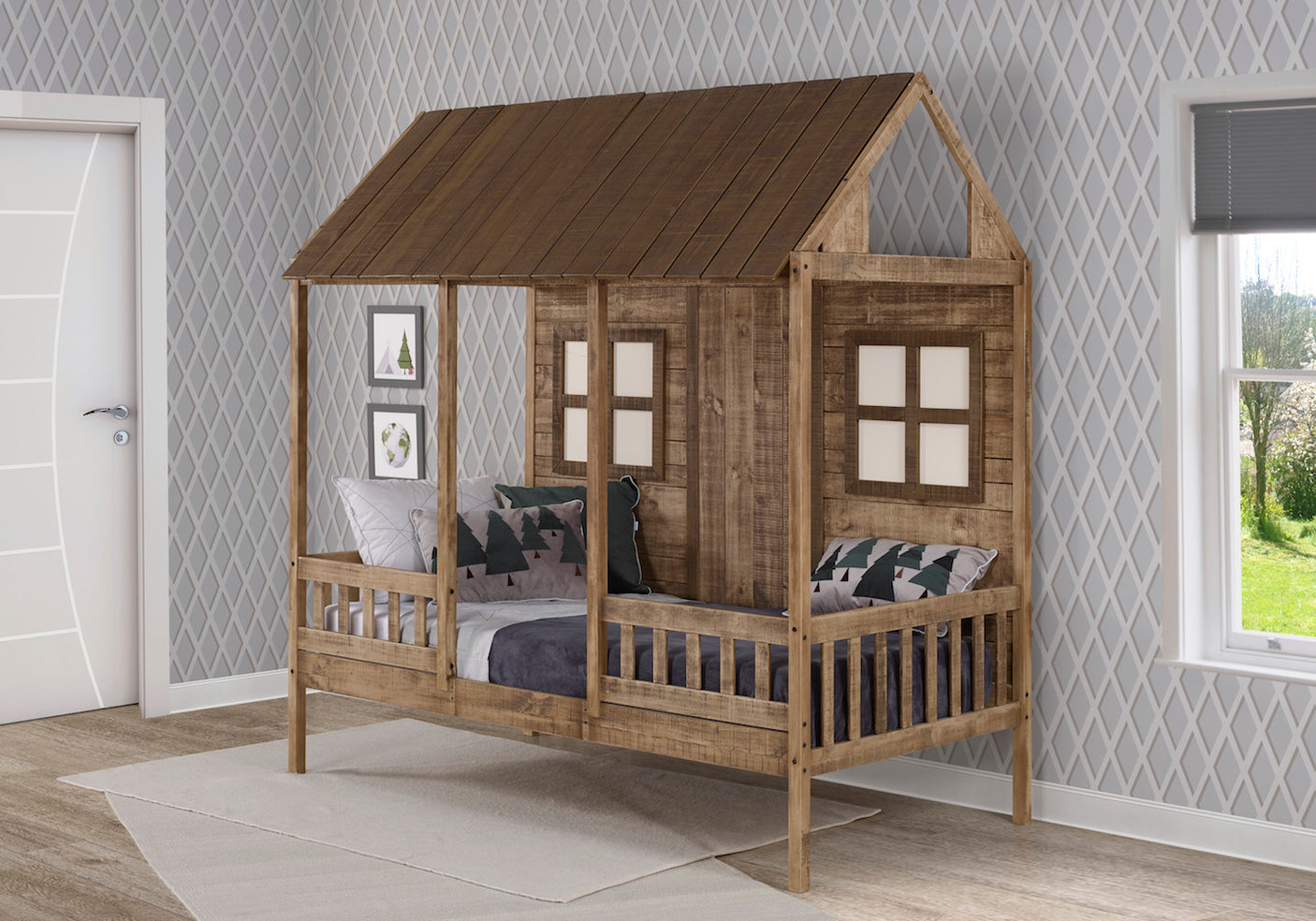 Log Cabin Twin Bed