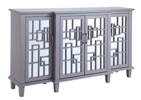 Contemporary Mirrored Door Accent Cabinet - Katy Furniture