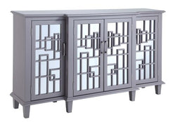 Contemporary Mirrored Door Accent Cabinet - Katy Furniture