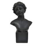Resin Head Stature Black - Katy Furniture