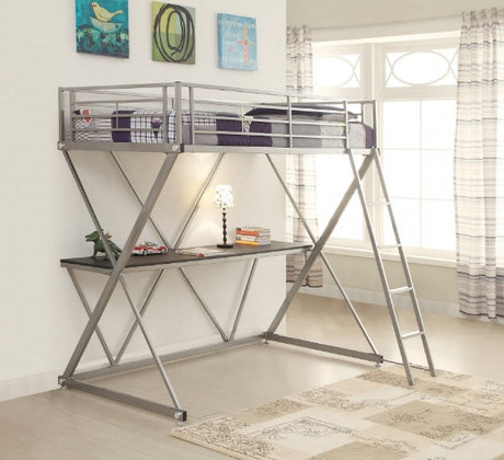 Twin Loftbed with Workstation - Katy Furniture