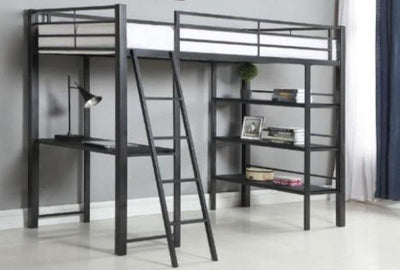 Workstation Loft Bed w/ Additional Twin Bed - Katy Furniture