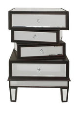 Mirrored Accent Table with Drawers - Katy Furniture