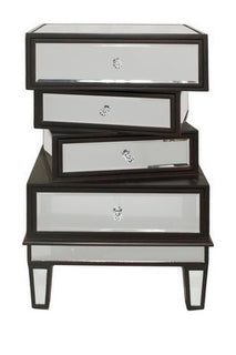Mirrored Accent Table with Drawers - Katy Furniture