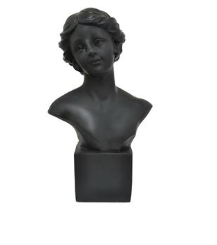 Resin Head Stature Black - Katy Furniture