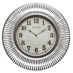 Munich in Silver Patina Wall Clock