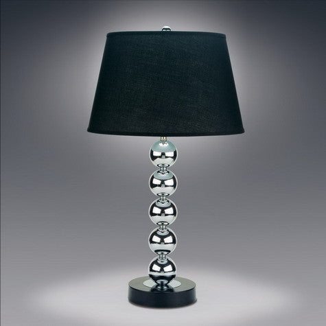 Table Lamp Sliver & Black - Katy Furniture