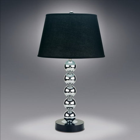 Table Lamp Sliver & Black - Katy Furniture