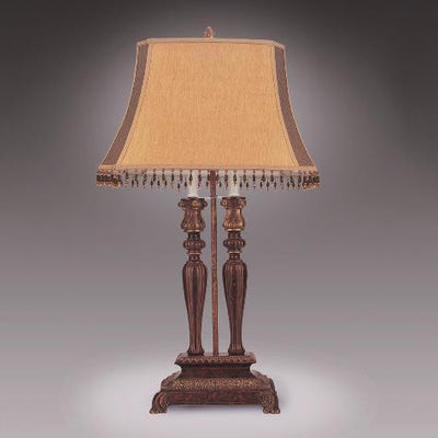 Brown Shade 2 Tone Table Lamp - Katy Furniture