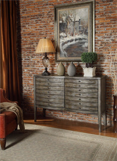 Maylin Burnished Silver Credenza - Katy Furniture