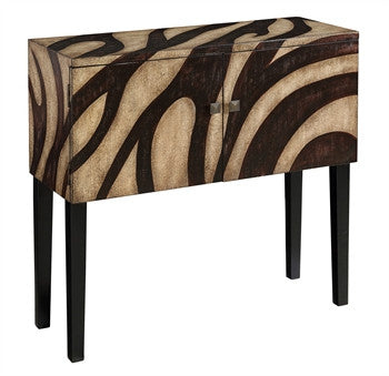 Mahli Dark Brown And Beige Accent Cabinet - Katy Furniture