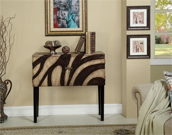 Mahli Dark Brown And Beige Accent Cabinet - Katy Furniture