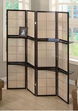 Folding Screen w/ Shelves - Katy Furniture