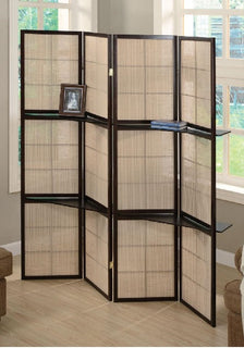 Folding Screen w/ Shelves - Katy Furniture