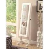 Cheval Mirror and Jewelry Armoire Cappuccino - Katy Furniture