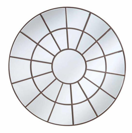 Palladian inspired circular mirror - Katy Furniture