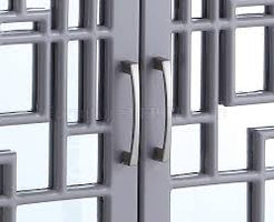 Contemporary Mirrored Door Accent Cabinet - Katy Furniture