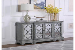 Antique Grey Accent Cabinet