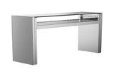 Hollywood Glam Console Table w/ Floating Glass Top