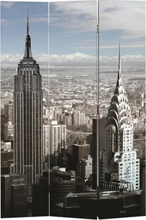 City Printed Folding Screen - Katy Furniture