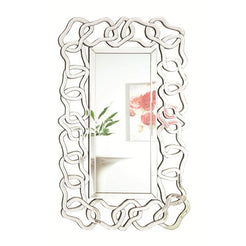 Accent Mirrors Wall Mirror with Decorative Glass Frame - Katy Furniture