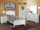 Helene White Twin Bed - Katy Furniture