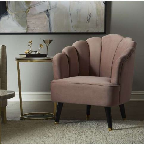 Channeled Accent Chair - Blush