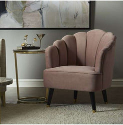 Channeled Accent Chair - Blush