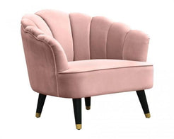 Channeled Accent Chair - Blush