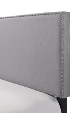 Erin Grey Nailhead Bed & Promo Mattress and Boxspring