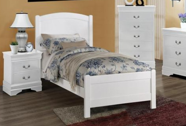 Helene White Twin Bed
