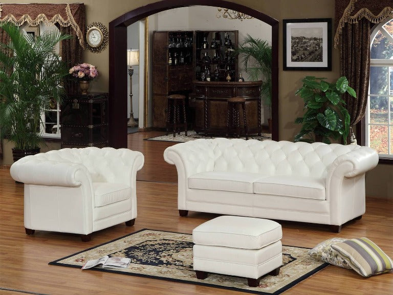 Kathryn Leather Ottoman