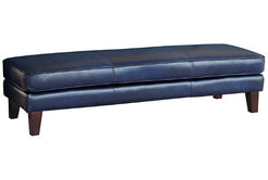 Alberta Leather Bench Ottoman