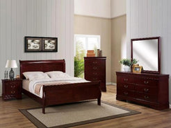 Phillip Cherry Twin Bed - Katy Furniture