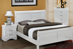 Philip White King Bed