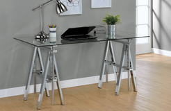 Karla Adjustable Desk - Clear