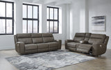 Roman Leather Power Sofa & Loveseat