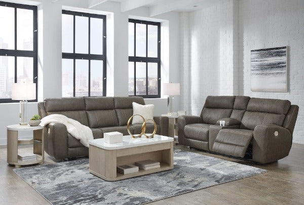 Roman Leather Power Sofa & Loveseat