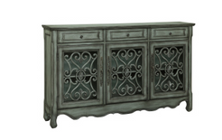 Hood Grey And Pewter Metal Credenza - Katy Furniture