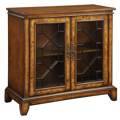 Cresthill Brown 2 Drawer Credenza Cabinet - Katy Furniture