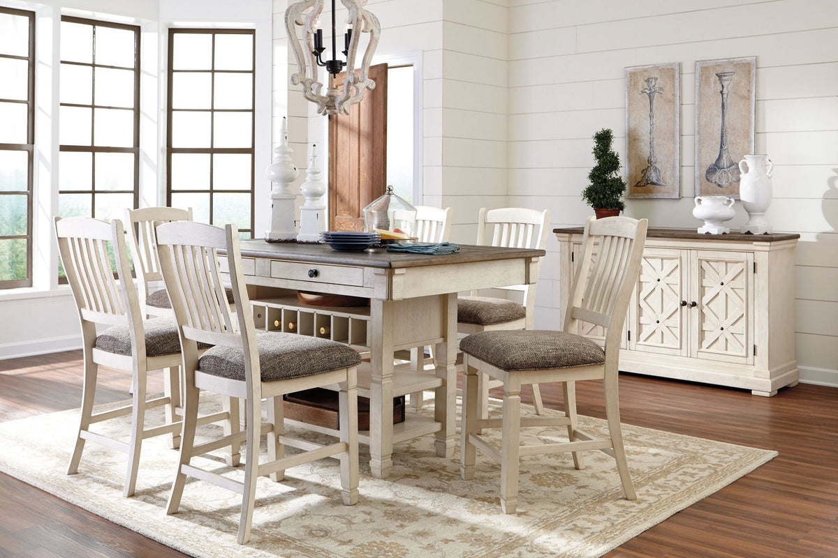 Bolanburg Counter Height Dining Room Set (Table W/ 4 Chairs) - Katy Furniture