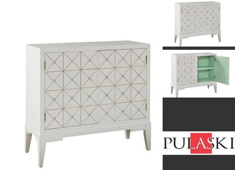 Glenda White Cabinet - Katy Furniture